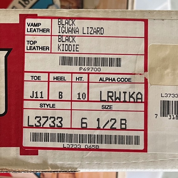 NIB Black Iguana Lizard Ladies Justin Ropers - Picture 6 of 6